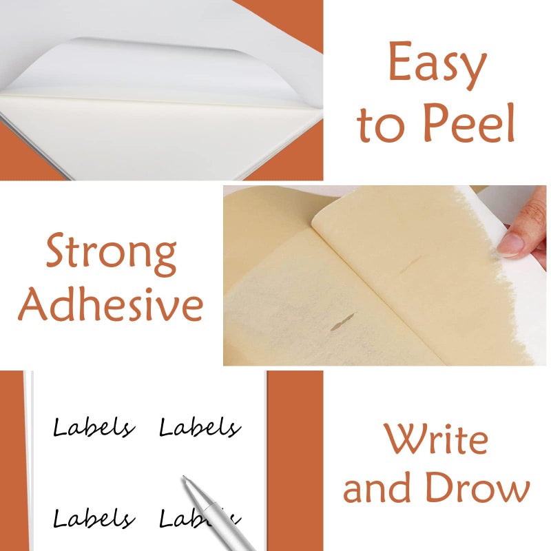 9527 Product 100 Sheets Sticker Labels 8-1/2" x 11" Shipping Address Labels for Laser/Ink Jet Printer,100 Labels. - Image 5